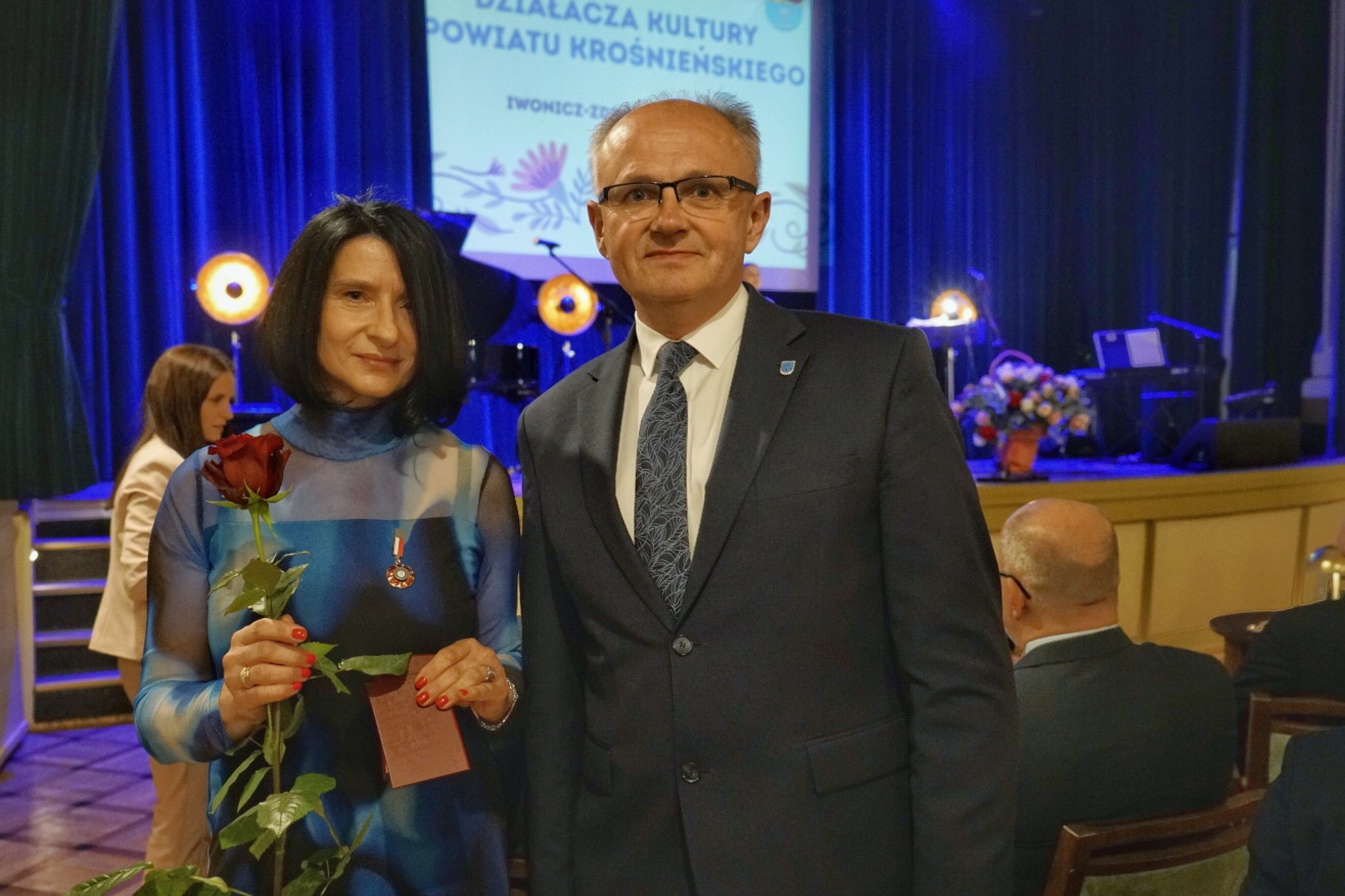 Wójt Grzegorz Półchłopek i Renata Pelczar